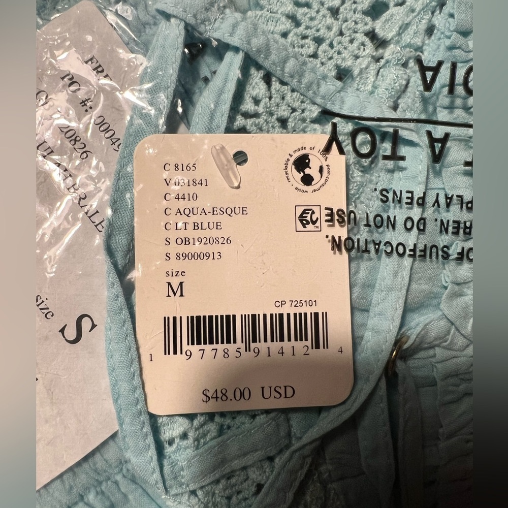 Free People Tallulah Bralette in Aqua-esque Blue Sizes Small $48 Retail NWT - Picture 12 of 12